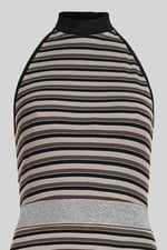 Halter Neck Open Back Rib Long Dress