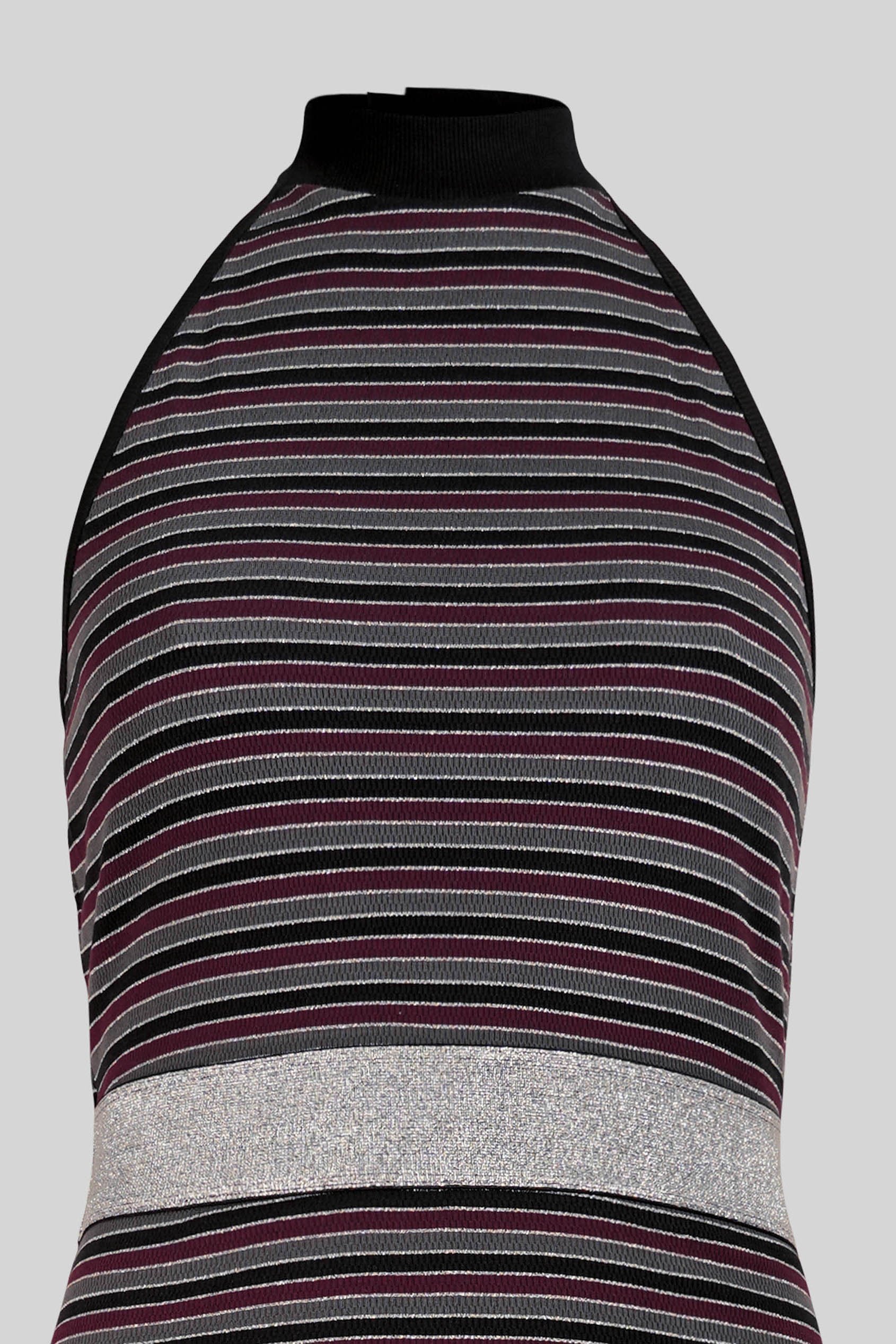 Halter Neck Open Back Rib Long Dress