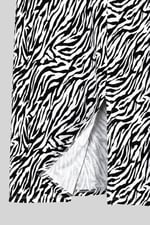 Zebra Print Jersey Midi Skirt