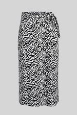 Zebra Print Jersey Midi Skirt
