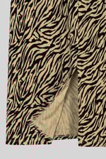 Zebra Print Jersey Midi Skirt