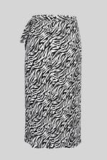 Zebra Print Jersey Midi Skirt