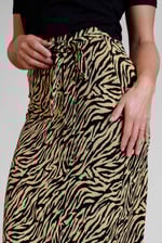 Zebra Print Jersey Midi Skirt