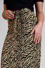 Zebra Print Jersey Midi Skirt