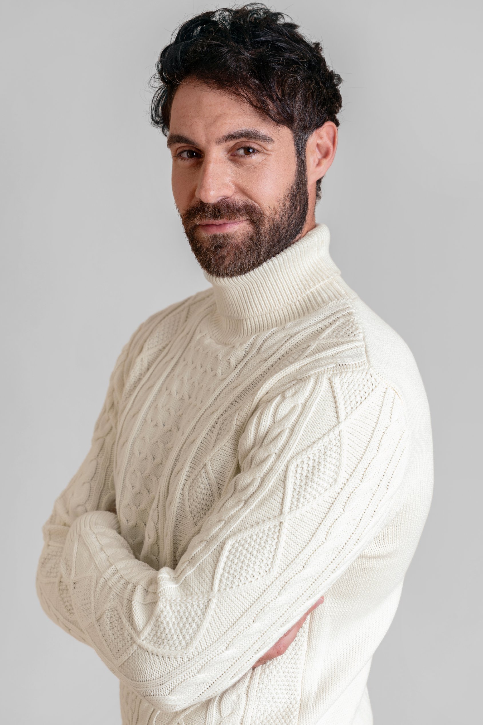 Premimum Cotton Cable knit Roll Neck Jumper