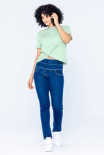 Twisted Hem Front T-Shirt