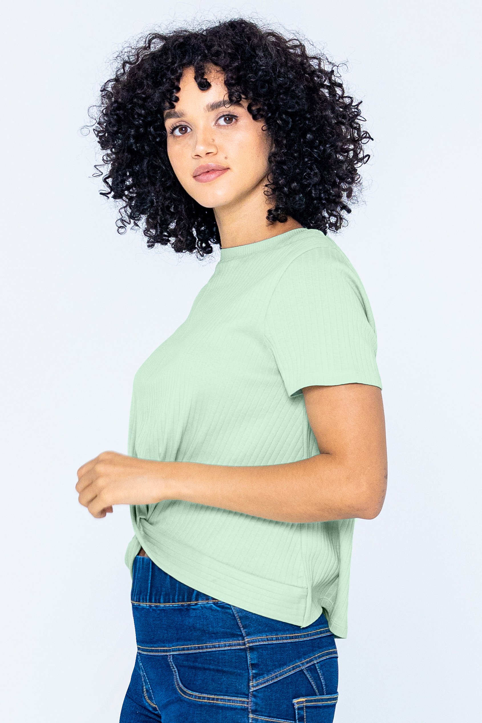 Twisted Hem Front T-Shirt