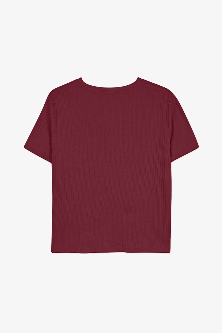 Twisted Hem Front T-Shirt