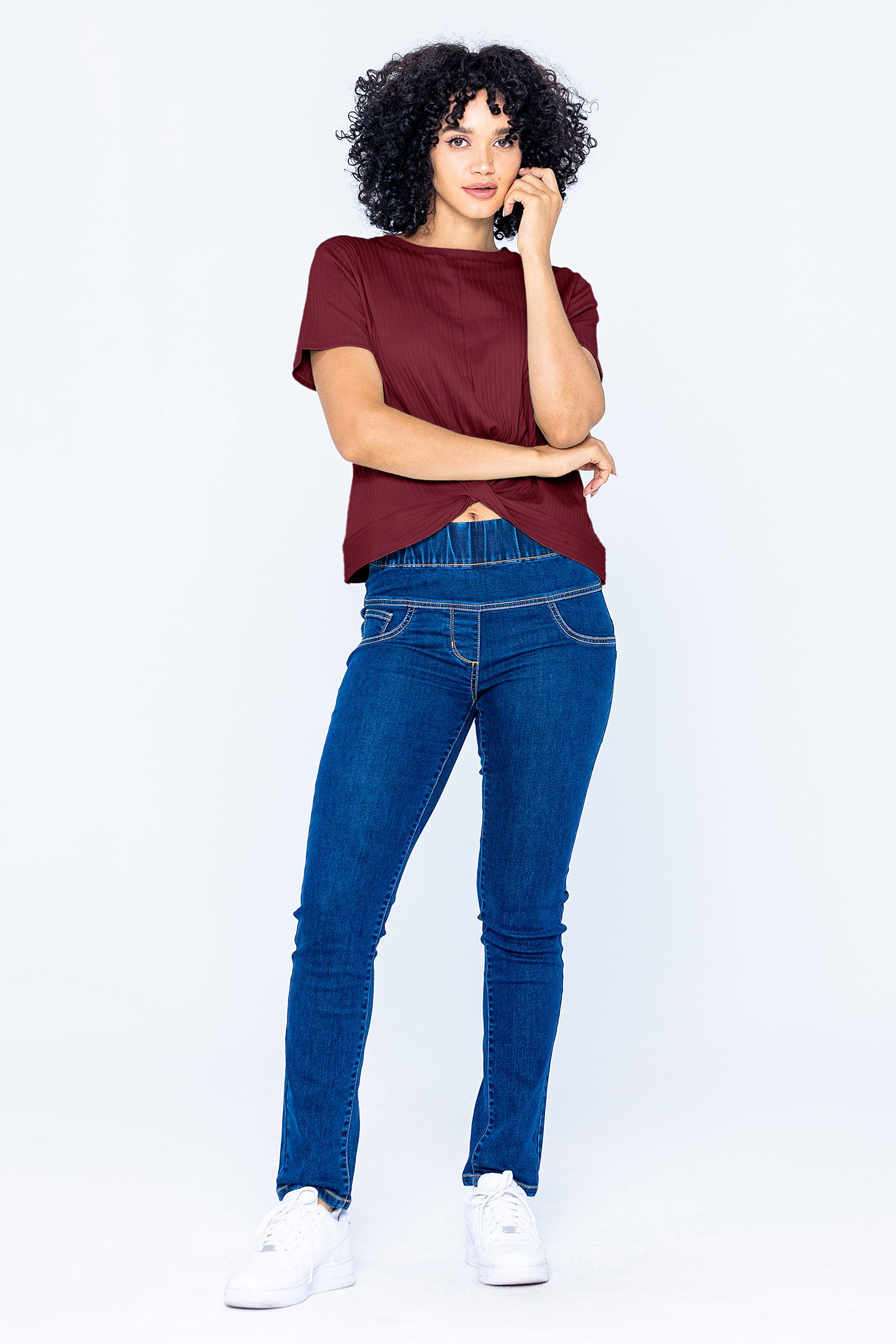 Twisted Hem Front T-Shirt