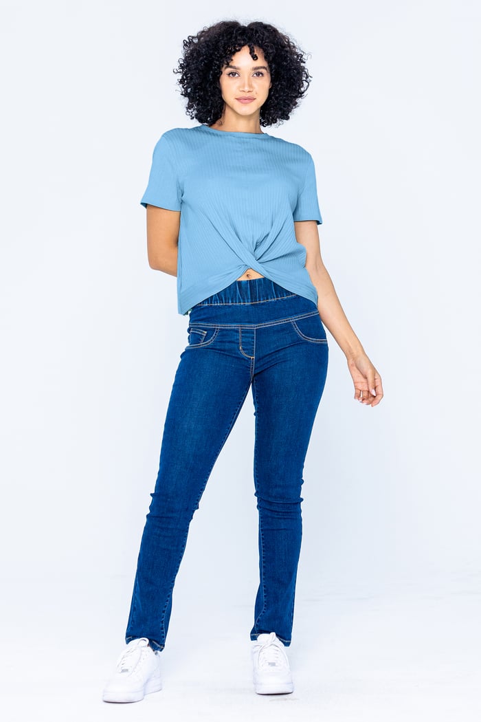 Twisted Hem Front T-Shirt