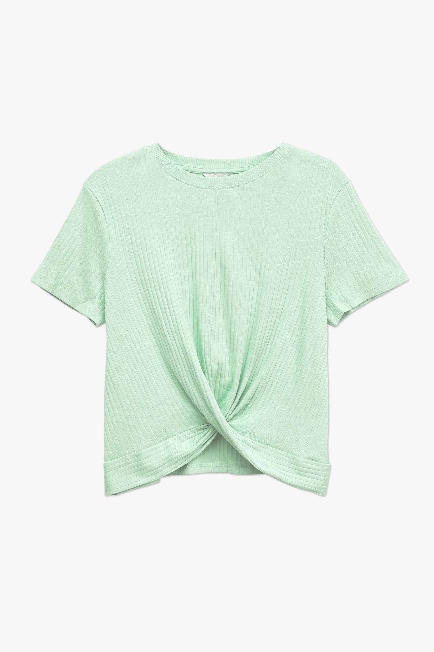 Twisted Hem Front T-Shirt