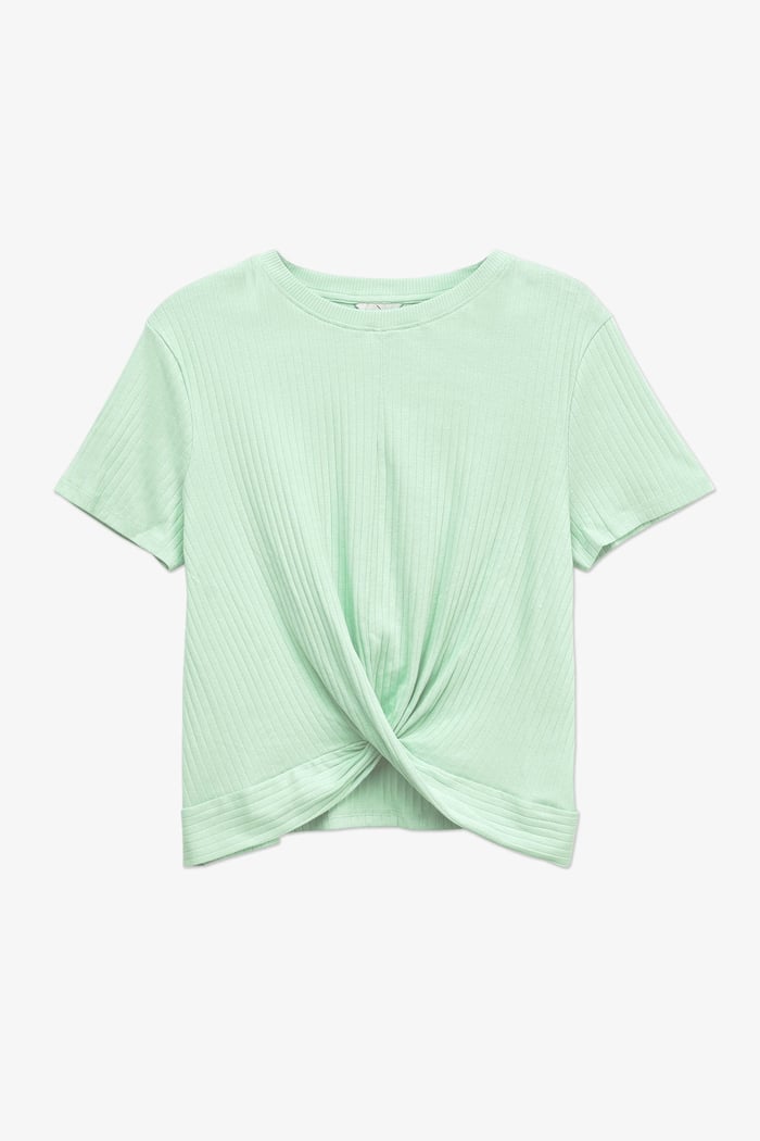 Twisted Hem Front T-Shirt