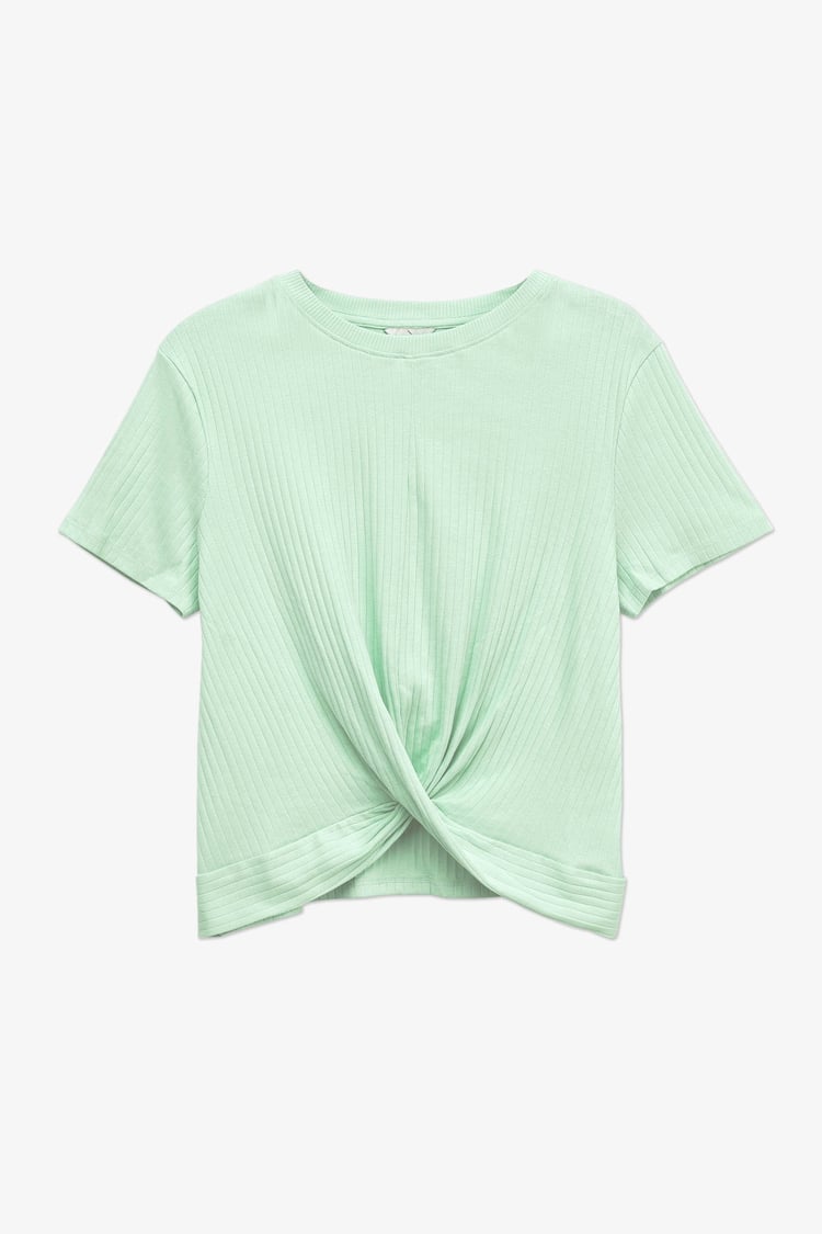 Twisted Hem Front T-Shirt
