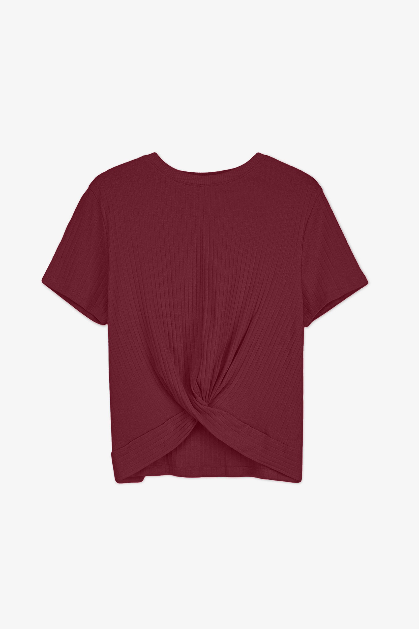 Twisted Hem Front T-Shirt