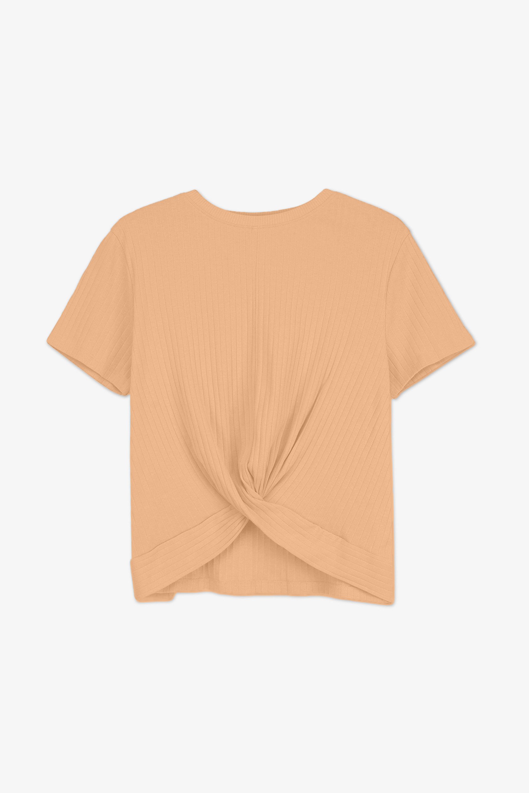 Twisted Hem Front T-Shirt