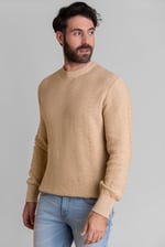 Chevron Textured Crew Neck Jumper