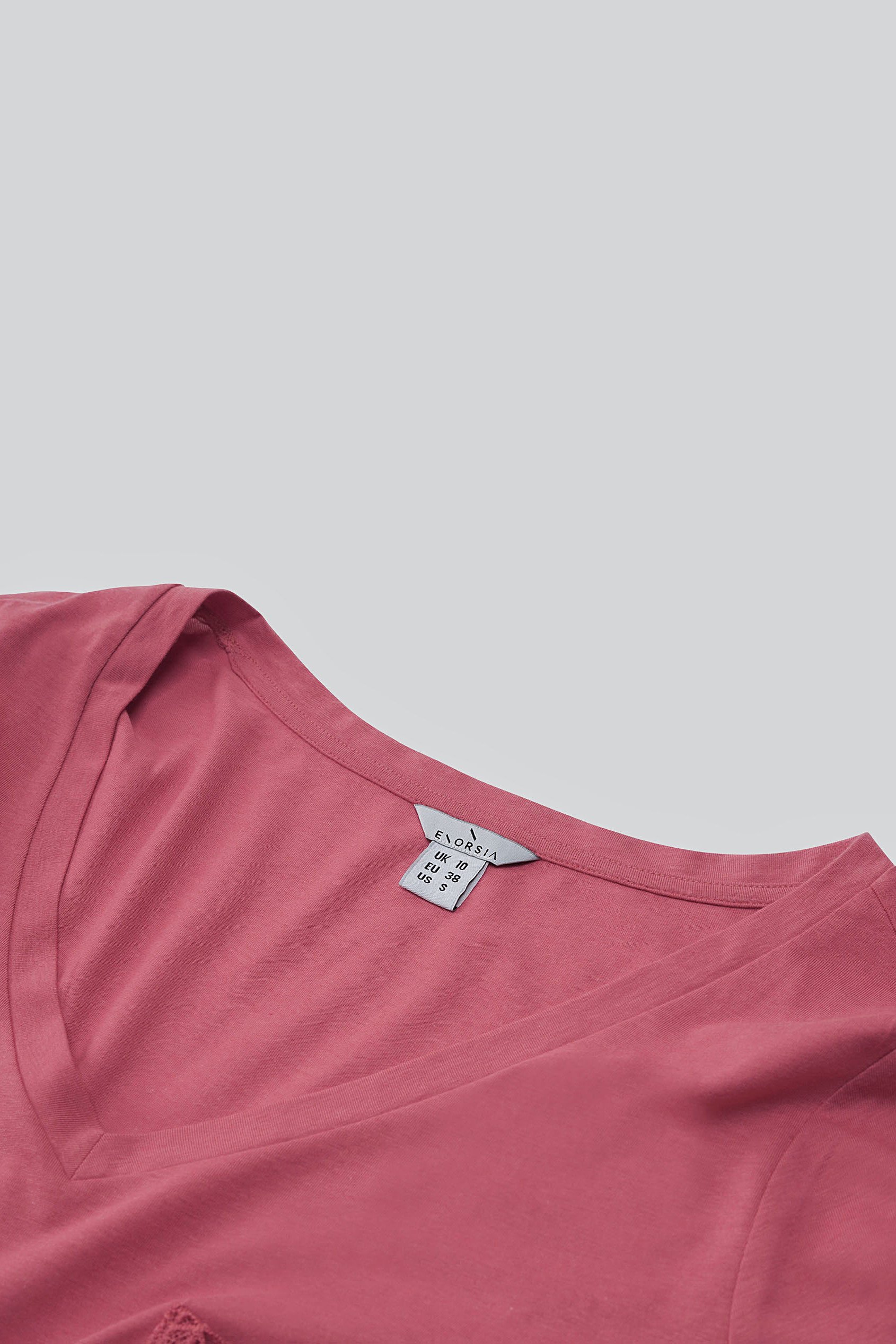 Lace Pocket V-Neck Tee