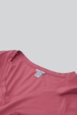 Lace Pocket V-Neck Tee