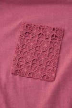 Lace Pocket V-Neck Tee