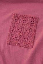 Lace Pocket V-Neck Tee