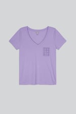 Lace Pocket V-Neck Tee