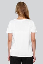 Lace Pocket V-Neck Tee