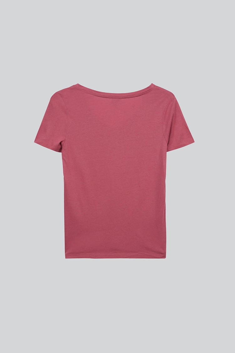 Lace Pocket V-Neck Tee