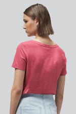 Lace Pocket V-Neck Tee