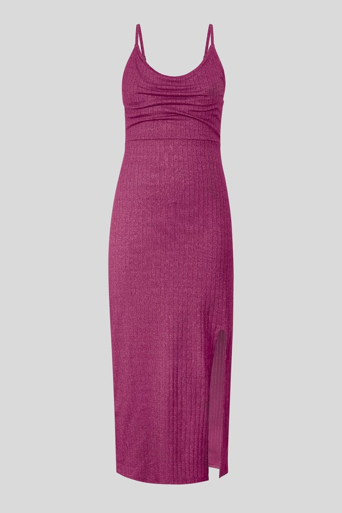 Stretch Jersey Metallic Midi Cami Dress