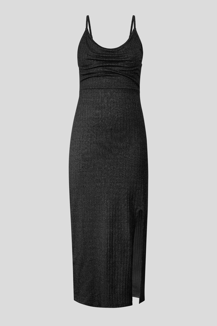 Stretch Jersey Metallic Midi Cami Dress