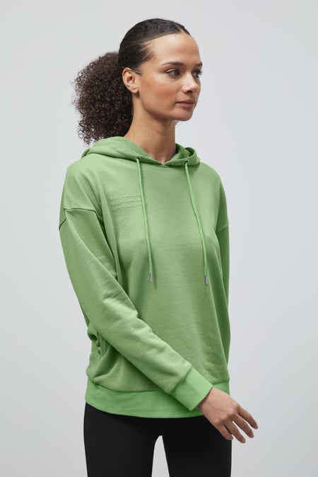 Red Slogan Life Tonnel Rib Hoodies