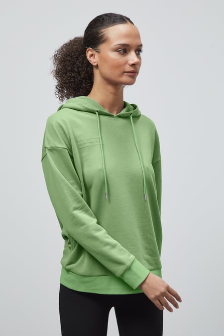 Red Slogan Life Tonnel Rib Hoodies