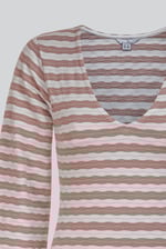 Metallic Silver V-Neck Long Sleeve Mini Dress