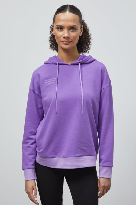 Red Slogan Life Tonnel Rib Hoodies