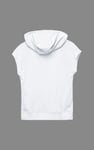 Sleeveless Raw Edge Hoodie