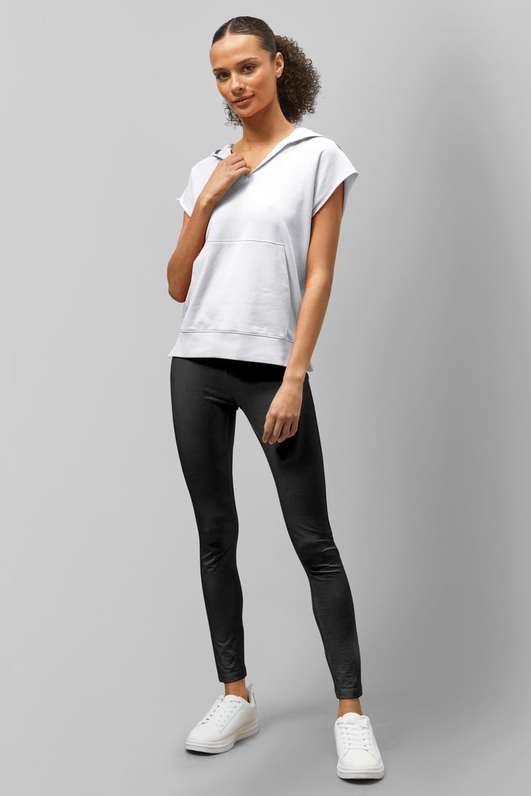 Sleeveless Raw Edge Hoodie