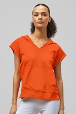 Sleeveless Raw Edge Hoodie