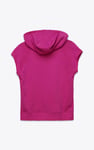 Sleeveless Raw Edge Hoodie