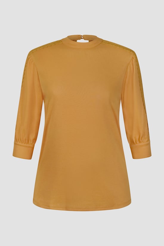 Women's Lace Detailed Three-Quarter Sleeve Tops