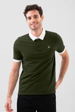 Mens Oxford Collar Pique Polo Shirt