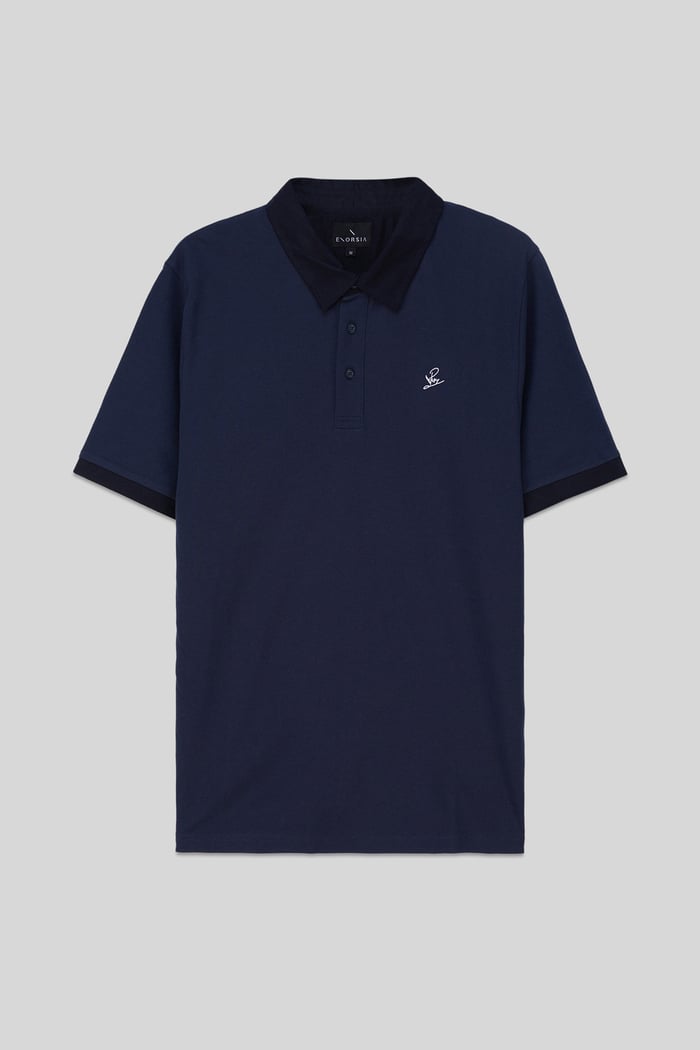Mens Oxford Collar Pique Polo Shirt