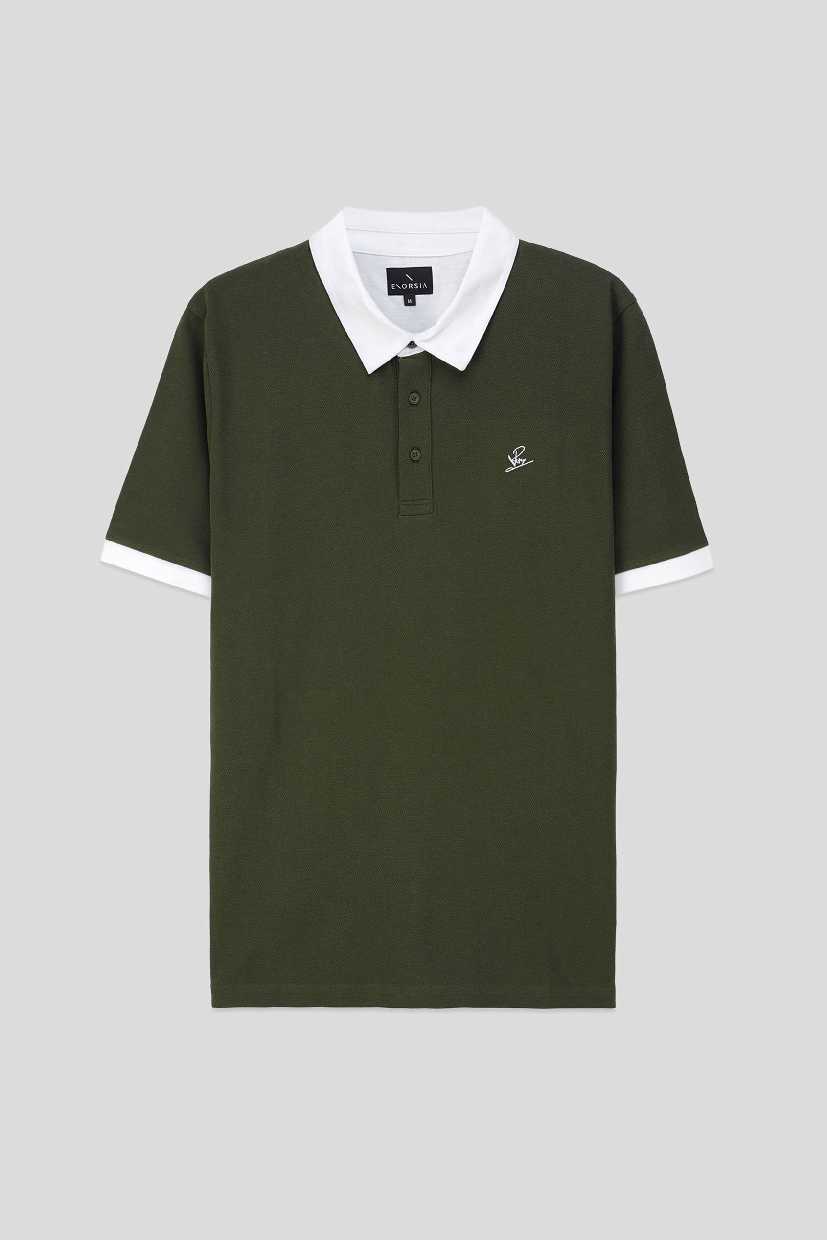 Mens Oxford Collar Pique Polo Shirt