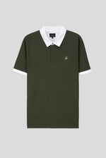 Mens Oxford Collar Pique Polo Shirt