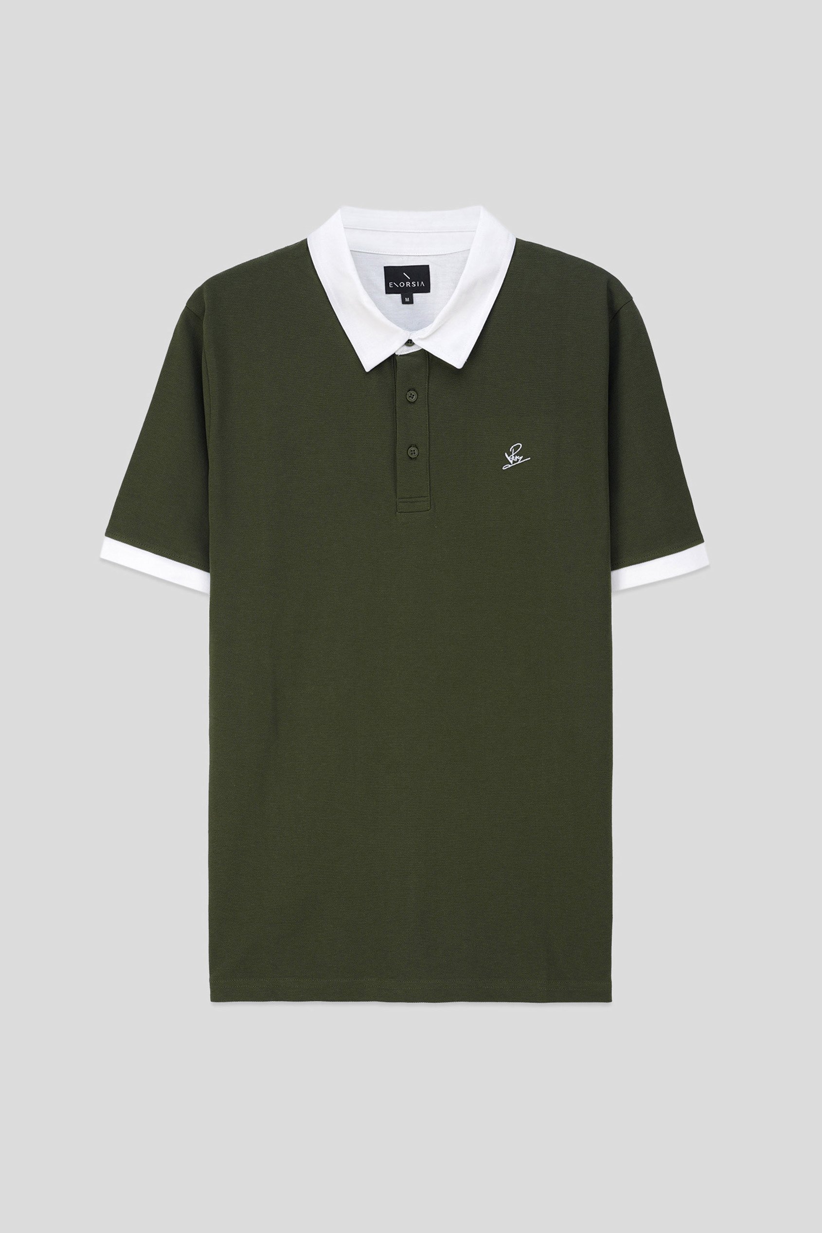 Mens Oxford Collar Pique Polo Shirt