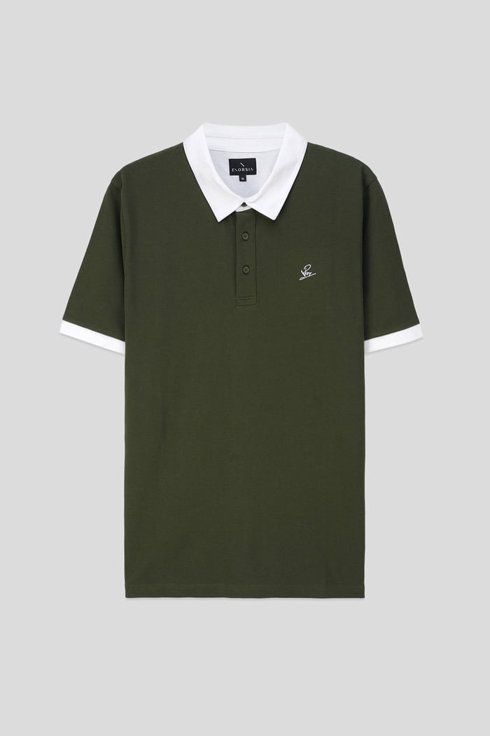 Mens Oxford Collar Pique Polo Shirt