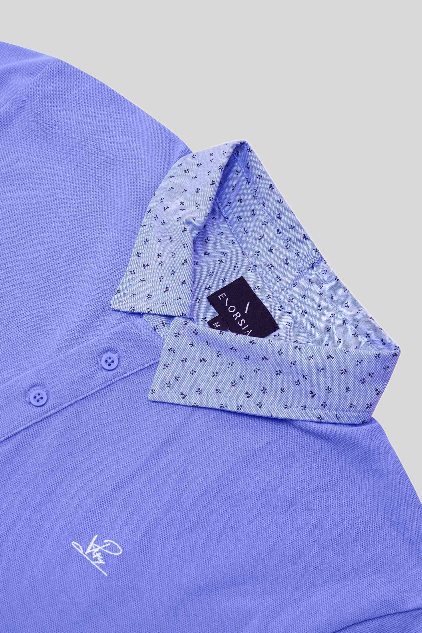 Mens Oxford Collar Pique Polo Shirt