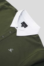 Mens Oxford Collar Pique Polo Shirt