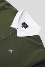 Mens Oxford Collar Pique Polo Shirt