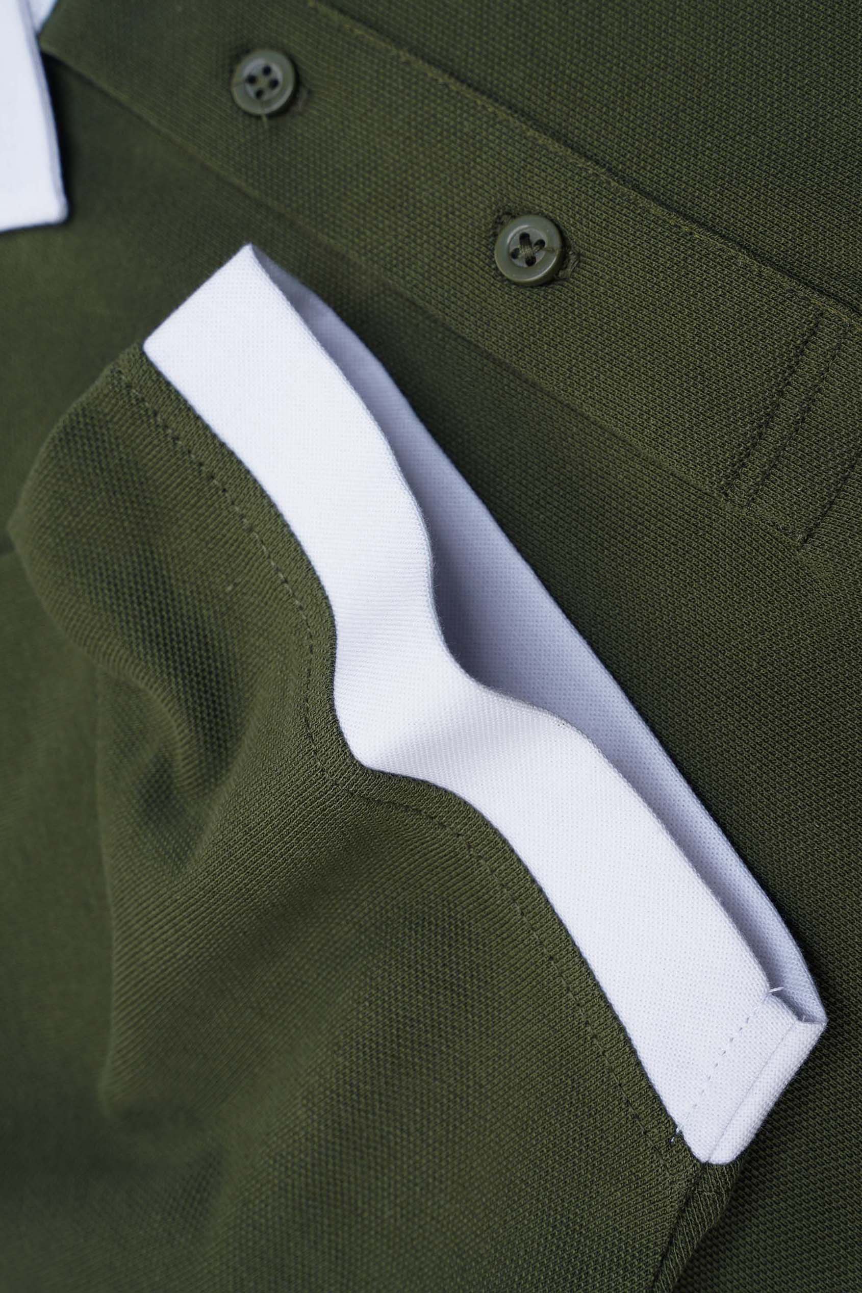 Mens Oxford Collar Pique Polo Shirt