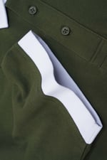 Mens Oxford Collar Pique Polo Shirt